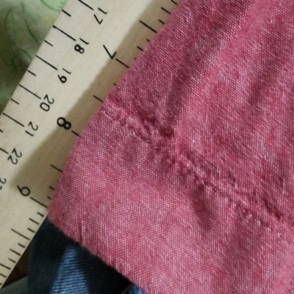 J. Crew Gramercy Men's Chambray Red Shorts Flat Front Cotton 33 Vacation Classic